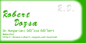 robert dozsa business card